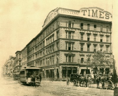 St. Louis Daily Times Building at the Northeast Corner of Broadway and Chestnut Street by Emil Boehl